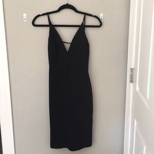 Black Backless Strappy Bodycon Dress